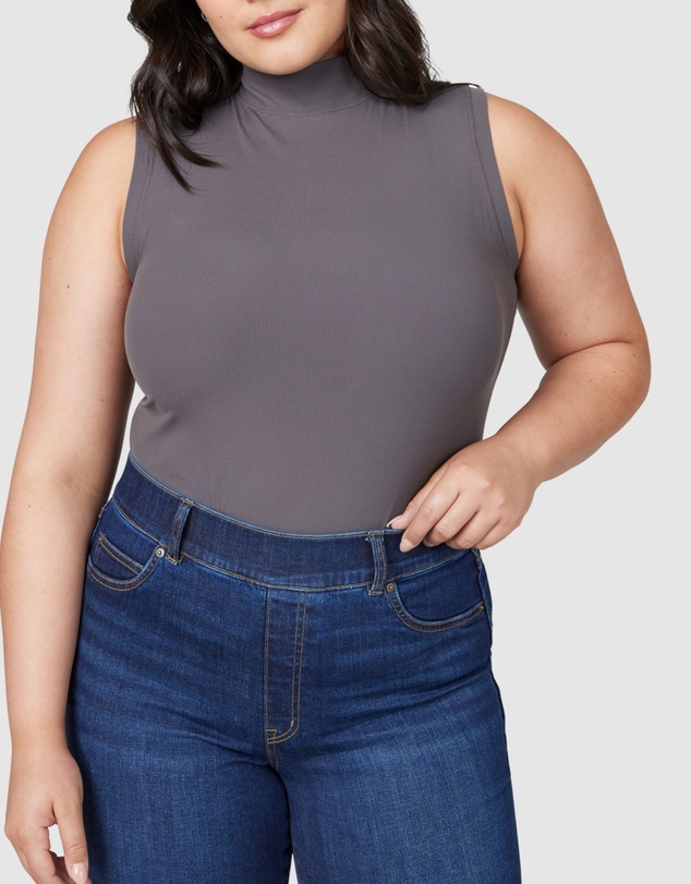 Spanx - Suit Yourself-Ribbed Mock Neck Bodysuit
