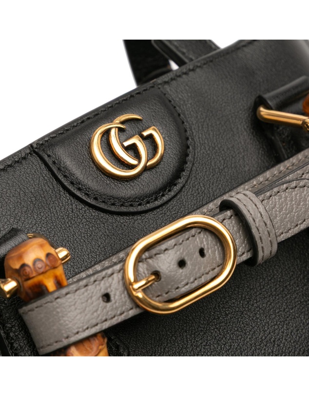 Pre-Loved by Azura Reborn - Pre-Loved Small Calfskin Bamboo Diana Convertible Bucket Bag