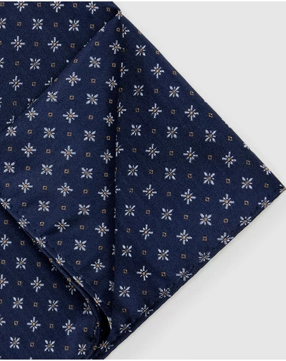 Politix - Geo Jacquard Silk Pocket Square