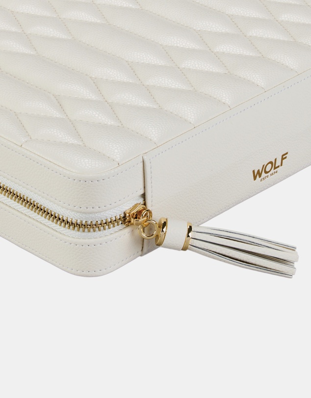 Wolf - WOLF Lauren Large Zip Case Ivory