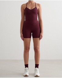 Aim'n - Ribbed Performance Midi Biker Shorts