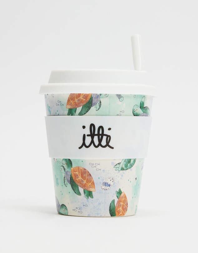 itti bitti - 240ml Reusable Baby Cino Cup With 1 Straws - Crush