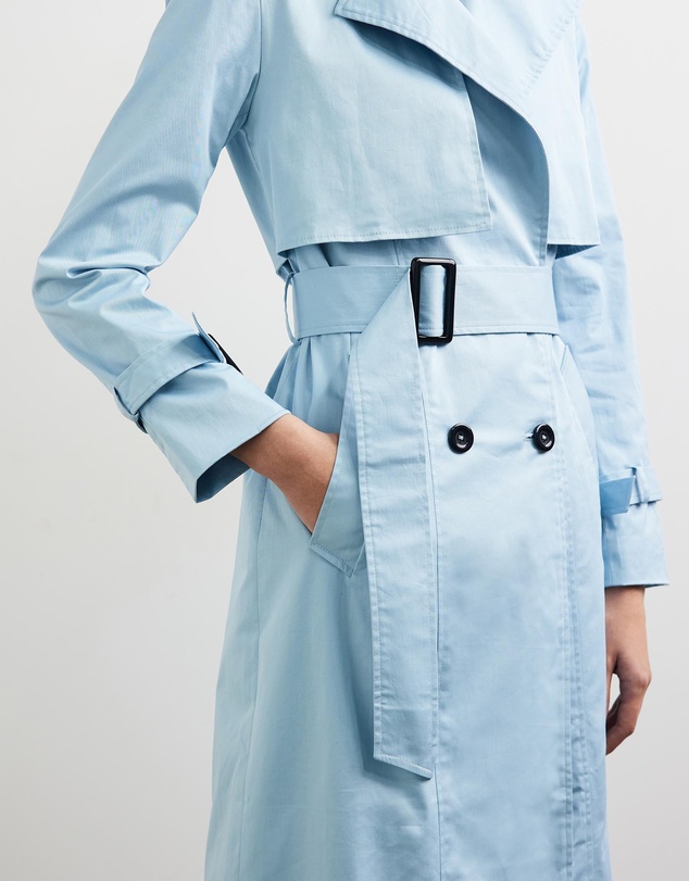 Sofia Irina - Long Sleeve Belted Trench Coat