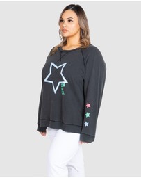 Love Your Wardrobe - LYW & Co Multi Print Sweat Top