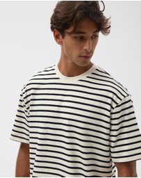 AERE - Heavyweight Stripe SS Tee