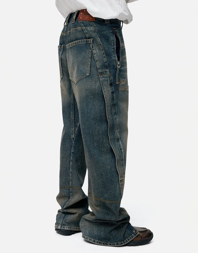 Andersson Bell - Twisted Zip Pocket Jeans