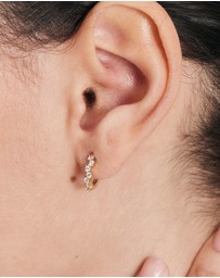 Ania Haie - Gold Sparkle Cluster Huggie Hoop Earrings