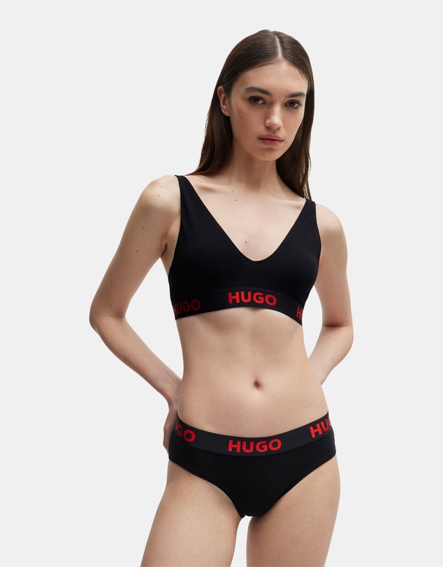 HUGO - Stretch-Cotton Triangle Bra 