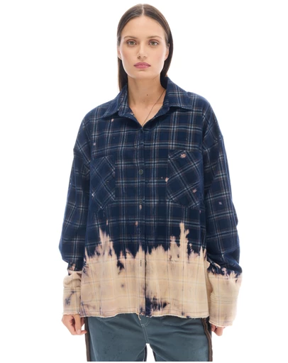 THE TALES - Bleached Check Cord Shirt