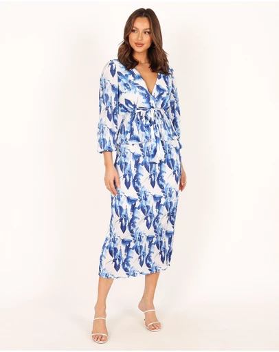 Petal & Pup - Minelli Pleat Top - Blue