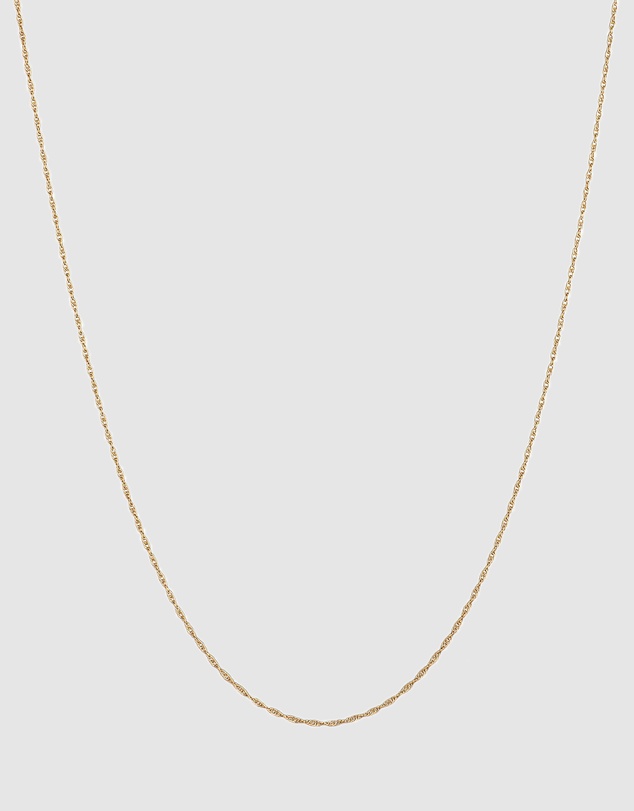 Kuzzoi - ICONIC EXCLUSIVE - Twisted Helix Chain Necklace in Gold-Plated 925 Sterling Silver