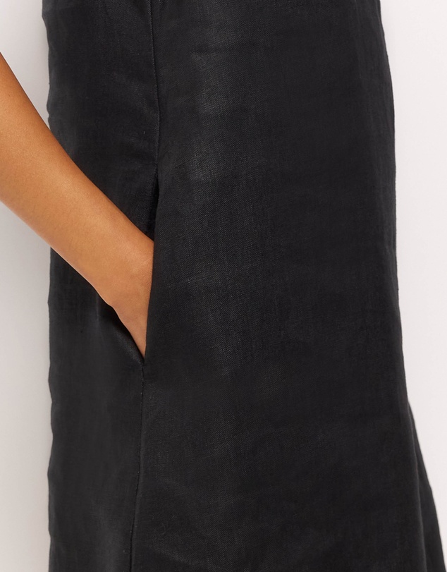 AERE - Orla Linen U-Neck Mini Dress