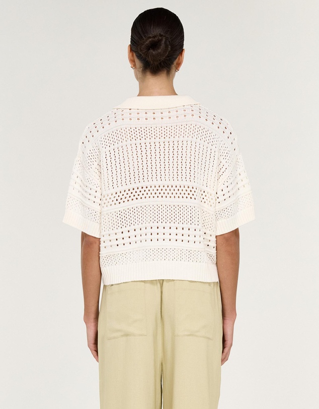Staple the Label - Nova Crochet Polo Shirt