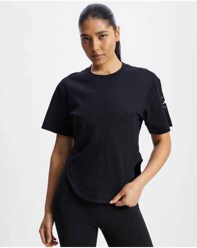 adidas by Stella McCartney - Adidas By Stella McCartney Sportswear Curved Hem T-Shirt