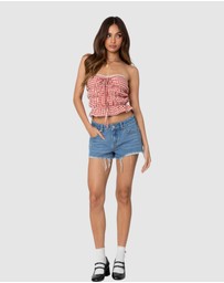 EDIKTED - Fern Mid Rise Denim Shorts