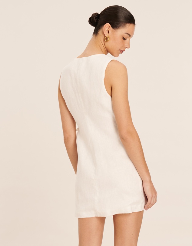 AERE - Linen Wrap Mini Dress
