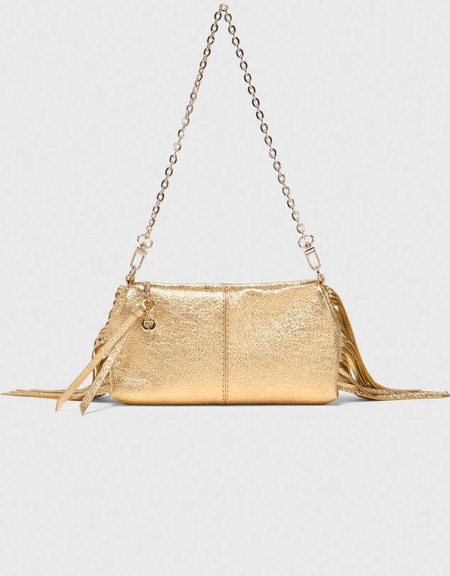 Maje - Miss M Pouch Metal Rippled Small Leather Goods