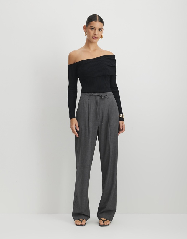 AERE - Nova Tie Waist Tailored Pants