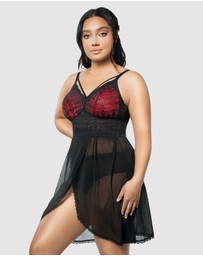 Parfait - Mia Lace & Mesh Padded Full Bust Chemise