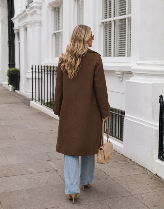 Esther & Co - Fireplace Coat - Mocha