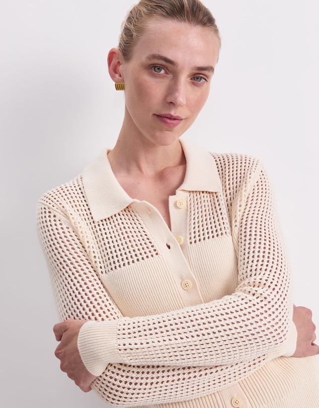 Sportscraft - Elka Pointelle Shirt Cardigan