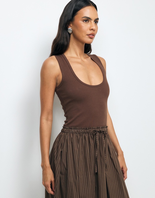 AERE - Amiri Cotton Stripe Midi Dress