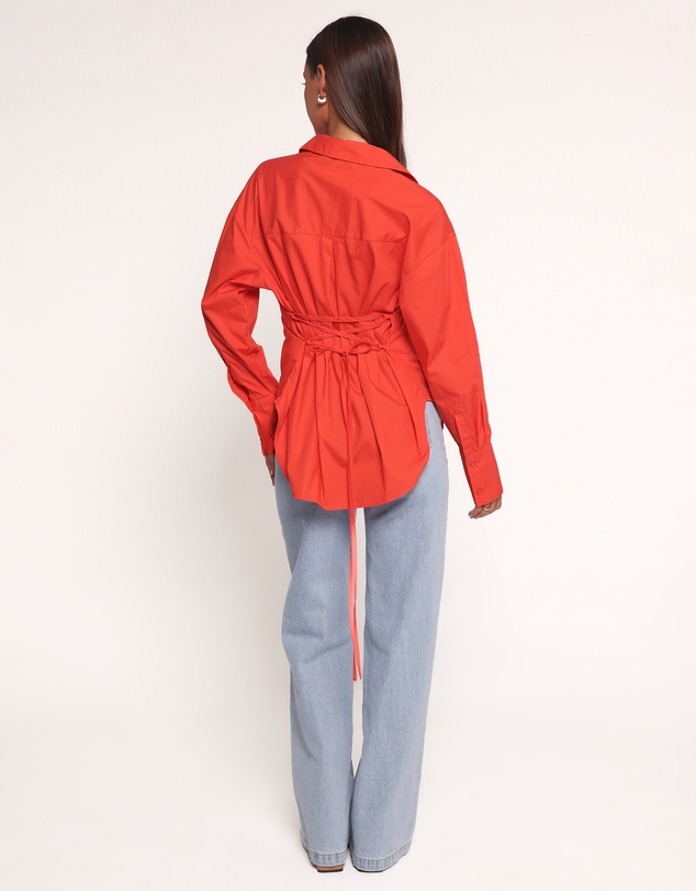 Petal & Pup - Yacra Tie Shirt - Red