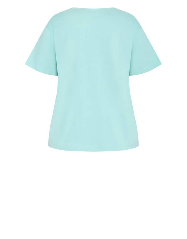 City Chic - Plus size Oversized Crew Neck Tee - mint