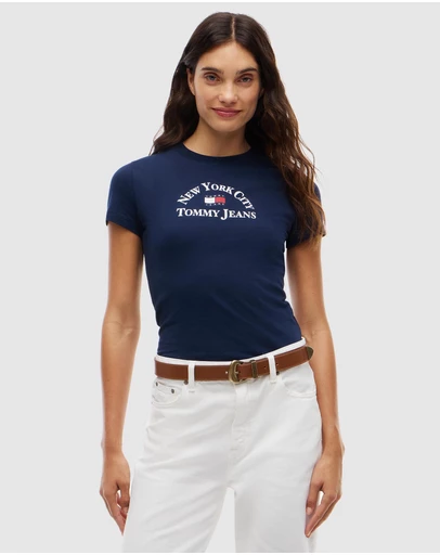 Tommy Jeans - Slim Arch Wavy Flag Tee