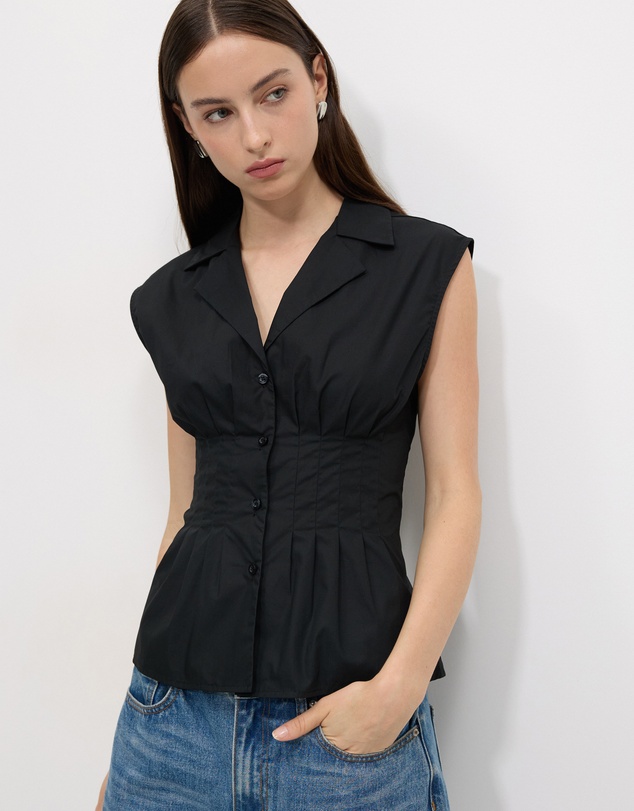 Calli - Tucked Sleeveless Shirt