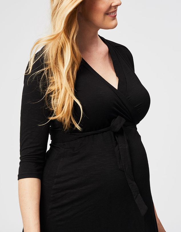 Cake Maternity - Custard Nursing Wrap Dress
