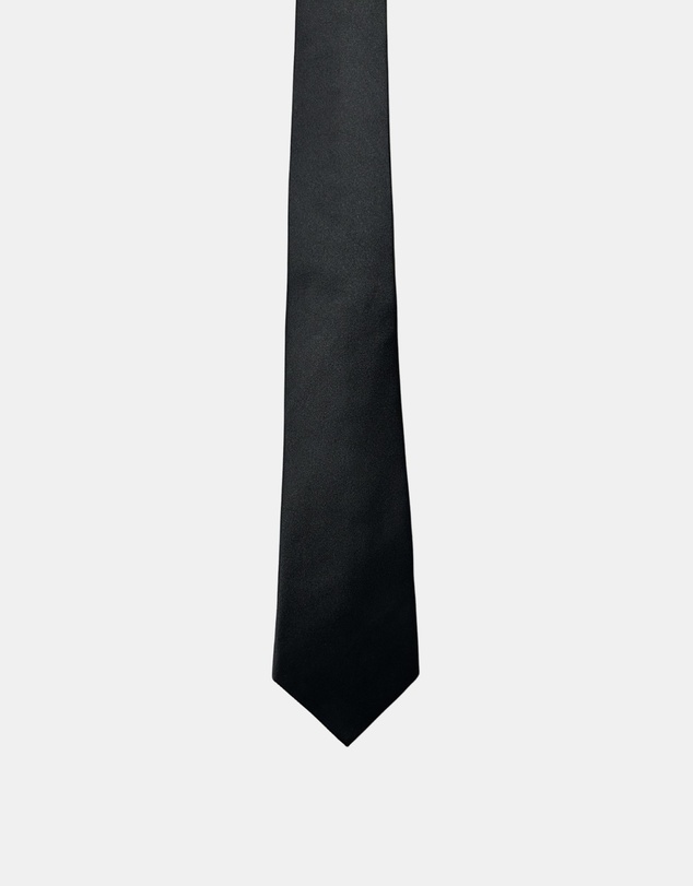 Henry Bucks - HENRY Plain 8cm Silk Tie BLACK