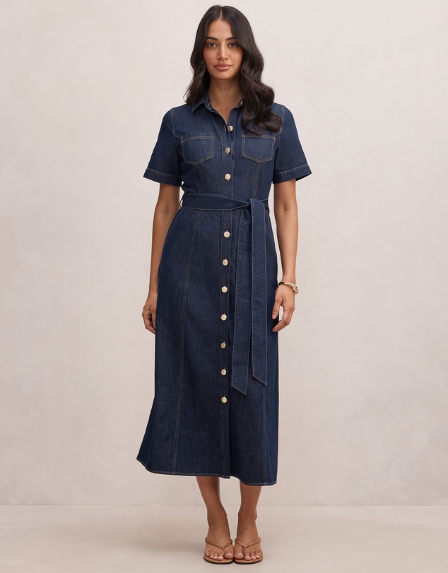 Forever New - Millie Denim Midi Shirt Dress