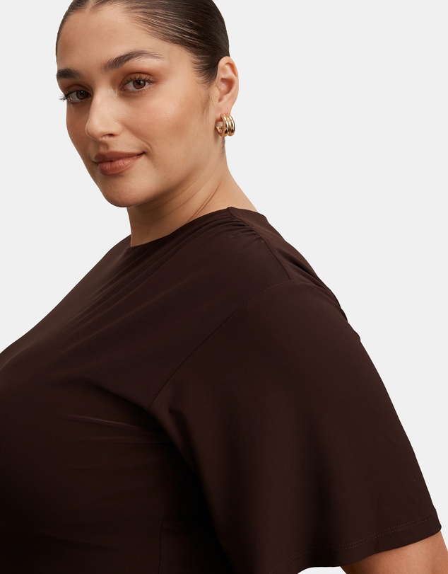 Forever New Curve - Blake Curve Asymmetrical Drape Top