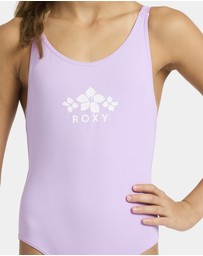 Roxy - Girls 4 to 16 Solid Active One Piece Swimsuit