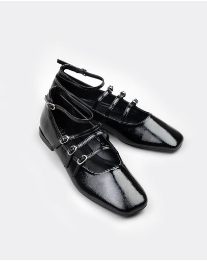 Black Crinkle Patent