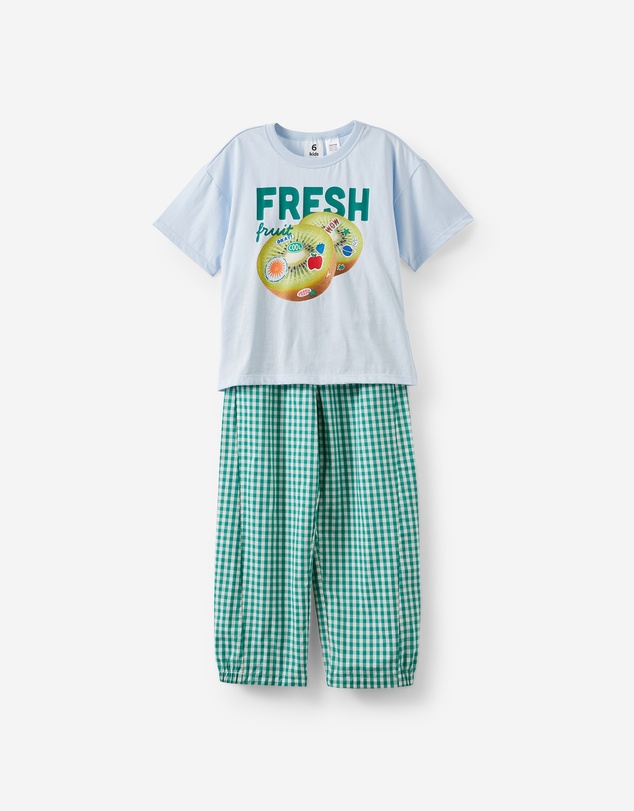 Cotton On Kids - Sleep Tee & Poplin Pant Pj Set