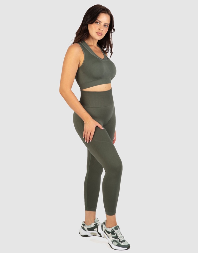 B Free Intimate Apparel - Double Racer Seamless Padded Sports Bra (B-C-D-DD-E-F-G-H) Cup