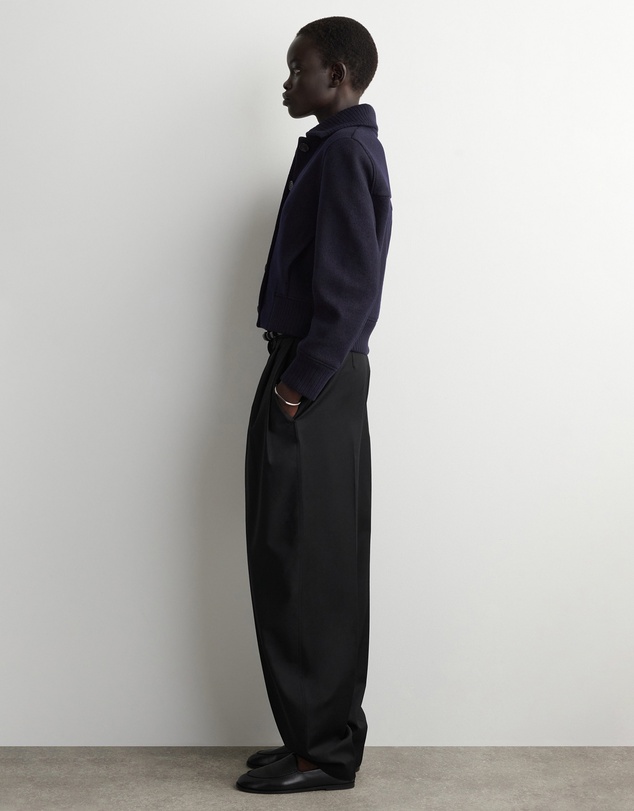 COS - Ribbed-Collar Boiled Merino Wool Jacket
