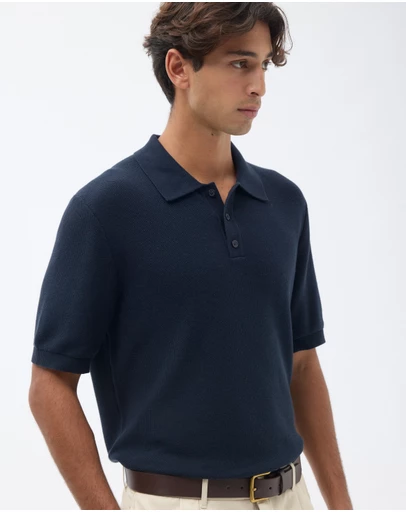 AERE - Organic Cotton Short Sleeve Polo