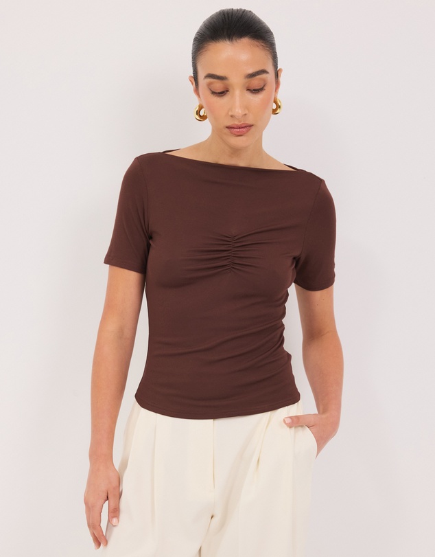 Calli - Astor Gathered SS Top