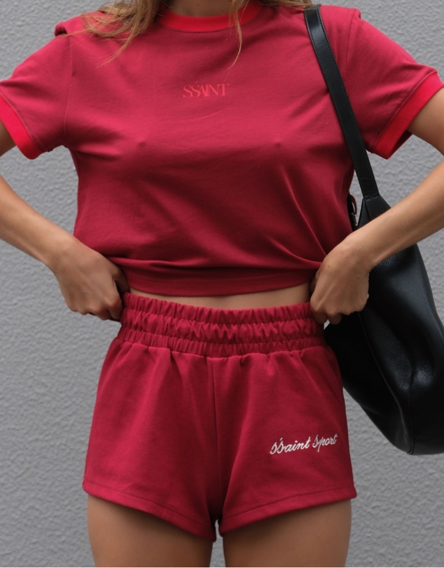 SSAINT - SŚAINT Sport Track Shorts Cherry