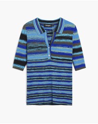 Desigual - Striped knit T-shirt