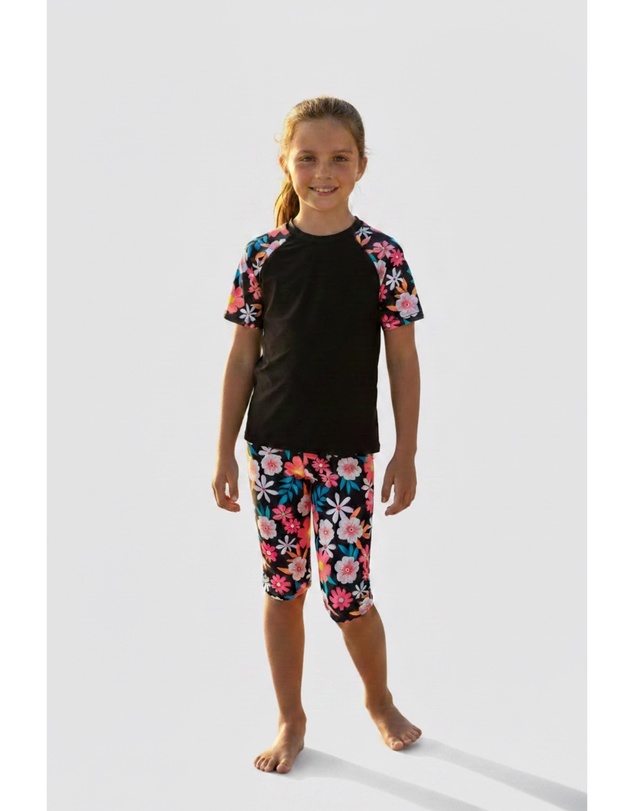 Modest Mermaid - Midnight Bloom Girls Set SPF50+