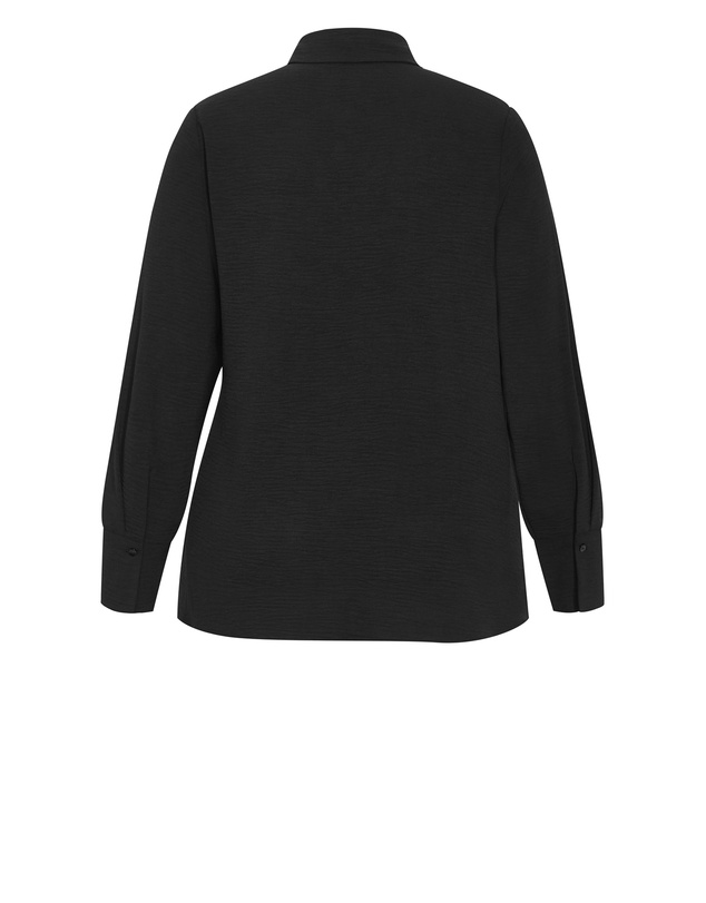 City Chic - Plus size Telia Side Tie Shirt - black