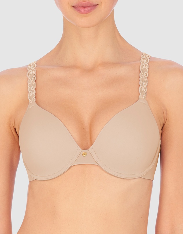 Natori - Pure Luxe Lace Strap Smooth Contour T-Shirt Bra