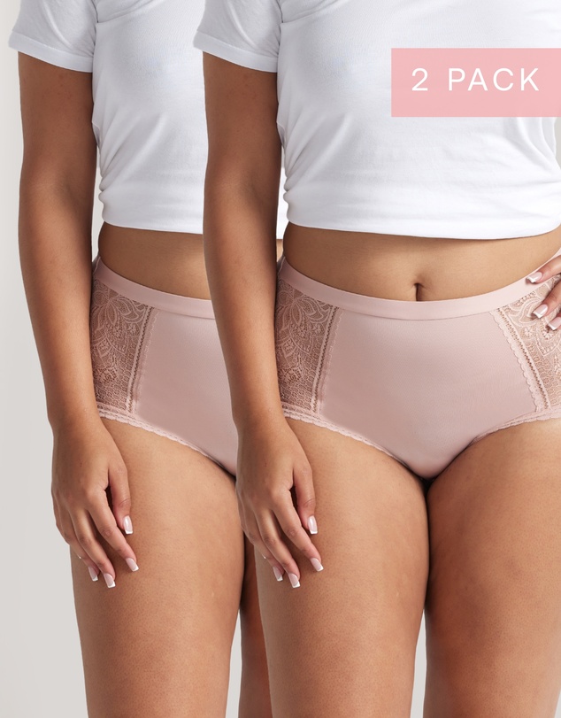 Kayser - 2 Pack Elevated Lace & Micro Full Brief