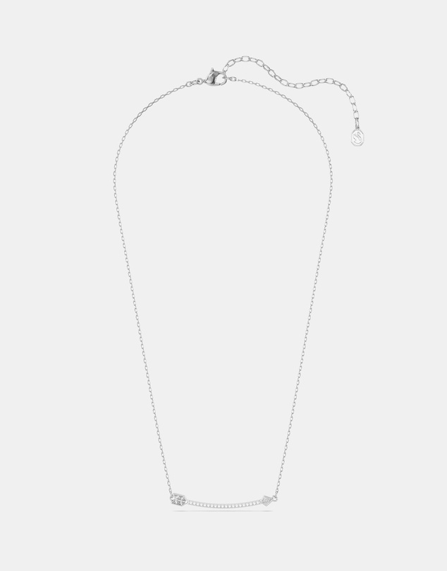 Swarovski - Idyllia Pendant, Mixed Cuts, Arrow, White, Rhodium Plated