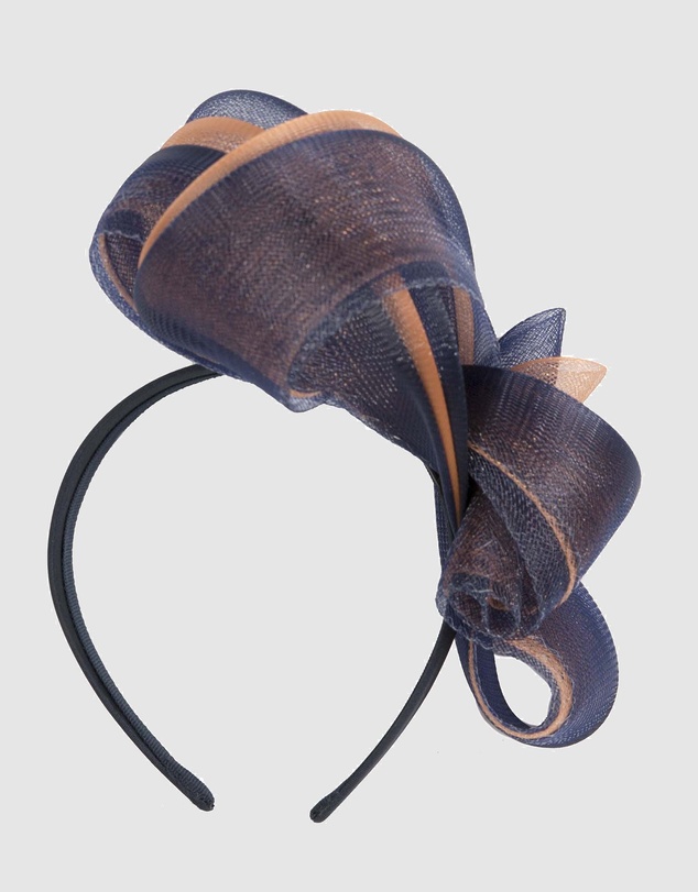Fillies Collection - Bespoke Navy Nude Racing Fascinator