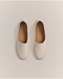 Trenery - Tallow Espadrille Flat in Oyster